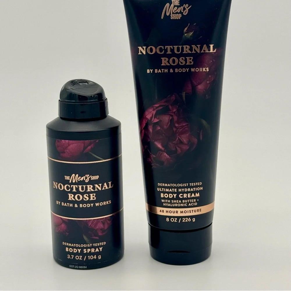 Bath & Body Works Nocturnal Rose Men’s Body Cream & Spray NWT